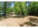 Expansive backyard surrounded by mature trees, offering privacy and ample space at 2174 Rexford Dr, Decatur, GA 30034