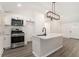 Kitchen featuring stainless steel appliances, white cabinetry, and an island with a sink at 2174 Rexford Dr, Decatur, GA 30034