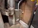 HVAC system including ductwork and gas line in a utility area at 3230 Plymouth Rock Dr, Douglasville, GA 30135