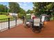 Inviting outdoor deck with a dining table, chairs, and a grill, perfect for enjoying outdoor meals at 3495 Mill Bridge Dr, Marietta, GA 30062