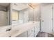 Bathroom featuring a double sink vanity and shower-tub combination at 1478 Elena Dr, Mcdonough, GA 30253