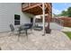 Charming stone patio featuring outdoor seating and a grill area for backyard relaxation at 216 Orchard Trl, Canton, GA 30115