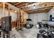 Unfinished basement space ready for customization, perfect for a home gym and recreation area at 216 Orchard Trl, Canton, GA 30115