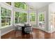 Breakfast nook with large windows and an outdoor view at 3600 Goldenrod Dr, Alpharetta, GA 30005