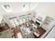 Bright living room with a fireplace and skylights at 3600 Goldenrod Dr, Alpharetta, GA 30005