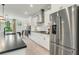 Contemporary kitchen with stainless steel appliances, an island, and modern finishes at 1088 Battery Park Rd, Decatur, GA 30033
