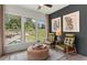 Cozy sitting area with three large windows offering ample natural light and views of the surrounding landscape at 1088 Battery Park Rd, Decatur, GA 30033