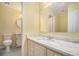 Bathroom with a marble countertop and vanity at 22 Cardinal Ln, Jonesboro, GA 30238