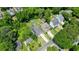 An aerial perspective of the house highlighting its location, green surroundings, and neighborhood layout at 2804 Skyland Ne Dr, Brookhaven, GA 30341