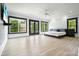 Spacious bedroom with hardwood floors, recessed lighting, ceiling fan and large windows at 2804 Skyland Ne Dr, Brookhaven, GA 30341
