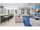 Open concept living space featuring kitchen with bar, dining area and cozy Gathering room at 2804 Skyland Ne Dr, Brookhaven, GA 30341