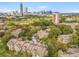 Overhead view of McGill Park apartments with a stunning backdrop of the Atlanta skyline at 539 Mcgill Park Ne Ave, Atlanta, GA 30312