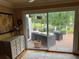 Sliding glass doors to outdoor deck with inviting patio furniture, perfect for relaxation and entertaining at 12162 Mountain Laurel Dr, Roswell, GA 30075