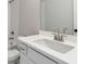 Modern bathroom vanity featuring a white countertop and a large mirror at 206 Grady Burrell Dr, Holly Springs, GA 30115