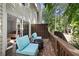 Private deck with furniture, metal firepit, and stairs leading to the backyard at 3371 Spring Harbour Dr, Atlanta, GA 30340