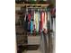 Walk-in closet with shelving and hanging space, offering organized storage solutions for a tidy home at 605 Red Leaf Way, Canton, GA 30114