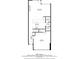 First floor plan featuring living room, kitchen, bath, pantry, foyer, and garage at 118 Via Roma, Woodstock, GA 30188