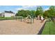 Community playground with swings, slides, and climbing areas, complemented by lush green grass and a partly cloudy sky at 211 Serendipity Way, Dallas, GA 30157