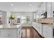Bright kitchen boasts white cabinetry, granite countertops, and stainless steel appliances at 431 La Perla Dr, Sugar Hill, GA 30518