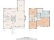 Floor plan of the home layout on floor one and two with room measurements at 51 Vienna Way, Douglasville, GA 30134