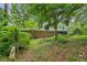Secluded backyard view of brick home surrounded by lush greenery at 2493 Springdale Rd, Atlanta, GA 30315