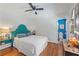 Serene bedroom with hardwood floors and connected full bathroom at 2493 Springdale Rd, Atlanta, GA 30315