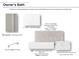 Owner's bath finish samples featuring shower floor, tile floor, and cabinet facing at 512 Winston Croft Cir # 57, Johns Creek, GA 30022