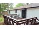 Exterior view of the deck off the back of the home at 537 Eastside Dr, Dacula, GA 30019