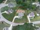 An aerial view highlighting the property's generous lot size and location within a quiet neighborhood cul-de-sac at 114 Saddle Wood Dr, Dallas, GA 30157