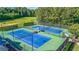 Well-maintained tennis courts surrounded by lush greenery, offering a great recreational amenity at 9990 Blackfriars Rd, Douglasville, GA 30135