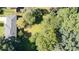Aerial view of the property showcasing the house and expansive wooded backyard at 2100 Shady Ln, Tucker, GA 30084
