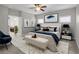 Comfortable bedroom with a king-size bed, luxury carpet, and an en-suite bathroom at 4204 Hardy Ave, Smyrna, GA 30082
