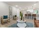 Inviting living room open to the kitchen, with modern furniture and stylish decor at 1770 Atherton Dr, Decatur, GA 30035