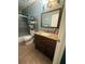 Full bathroom with shower and granite vanity with modern sink at 2303 Condor Dr, Lawrenceville, GA 30044