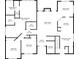Layout showcasing the primary bedroom, living room, kitchen, breakfast nook, and dining area at 3076 Harris Mill Ct, Duluth, GA 30096