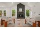 Cozy living room with stone fireplace and ample natural light and vaulted ceiling at 3427 Mill Stream Sw Ln, Marietta, GA 30060