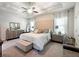 Spacious main bedroom with a decorative tray ceiling, ceiling fan, and neutral color palette at 2506 Skyland Ne Dr # 17, Atlanta, GA 30319