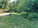 Idyllic creek-side scene with a lone chair on the bank and lush greenery all around at 6675 Millwood Rd, Cumming, GA 30041