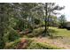 Lush greenery surrounds an open yard featuring scattered trees and a tranquil setting at 6675 Millwood Rd, Cumming, GA 30041