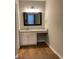 Bathroom vanity features granite countertops and white cabinets at 233 Winterville Dr, Rockmart, GA 30153