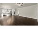 Open floor plan from living room to kitchen with stainless steel appliances at 3483 Addilyn Ne Ct, Marietta, GA 30066