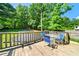 Backyard deck with table and chairs, perfect for outdoor gatherings and relaxation at 14301 Veterans Memorial Highway, Villa Rica, GA 30180