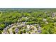 Aerial view of a neighborhood showcasing lush greenery, well-spaced homes, and mature trees at 2185 Creole Cir, Cumming, GA 30040