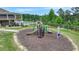 Community playground with a slide, climbing equipment, and a soft landing surface, great for Gathering fun outdoors at 7760 Hansel Ln, Lithonia, GA 30058
