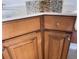 Close up of cabinet door samples with new countertops, showcasing design selections at 2123 Floral Ridge Dr, Dacula, GA 30019