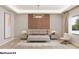 Modern bedroom with paneled accent wall and ambient lighting at 654 Longleaf Dr, Atlanta, GA 30342