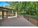 Spacious deck offers stunning views of a lush backyard, perfect for outdoor entertaining and relaxation at 3420 Burnt Hickory Nw Rd, Marietta, GA 30064