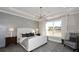 Spacious main bedroom featuring a decorative accent wall, neutral color palette, and ample natural light at 2905 Medford Drive, Cumming, GA 30041
