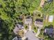 Aerial view of a neighborhood showcasing lush greenery and a well-manicured lawn at 3998 Commodore Dr, Atlanta, GA 30341