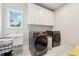 Laundry room featuring modern washer and dryer and bright natural light at 3998 Commodore Dr, Atlanta, GA 30341